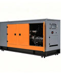 Heavy Duty Portable Generator For Home Backup And Job Sites Quiet Beast Mode Industrial Grade Power That Keeps Homes Running And Pros On Schedule For Daily Use Ready To Roll, gray and orange enclosed unit