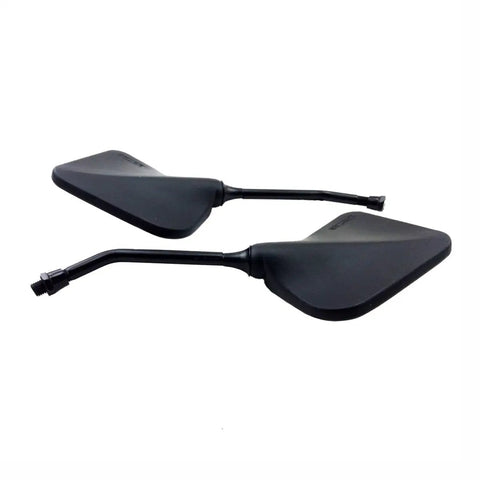 Black 10Mm Square Motorcycle Mirrors Universal Fit For Touring Bikes Sport Bikes Cafe Racers Electric Scooters Rear View Upgrade