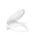 Elongated Manual Bidet Toilet Seat With Chrome Handle And Quiet Close Lid No Power Needed Easy Install With Quick Release Hinges