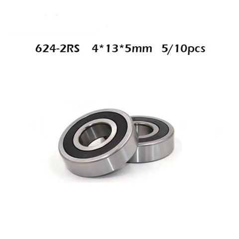 Go-To Deep Groove Ball Bearings Set 623-2RS 624-RS 625RS 626-2RS 627-2RS 628-2RS 629-2RS Rubber Sealed set with two 624-2RS bearings