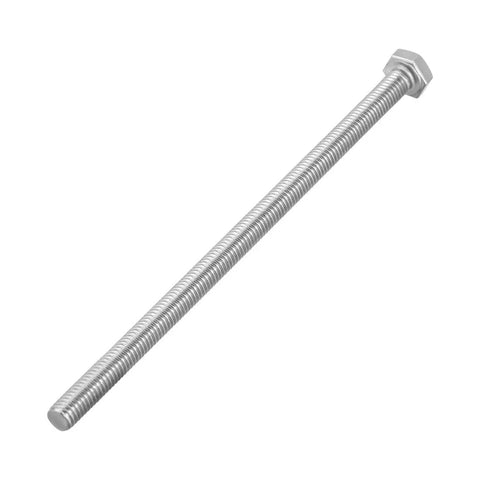 Hella Tough M6 X 110mm Hex Bolts Forged From 304 Stainless Steel Top Shelf Hexagon Fasteners 5 Pack single bolt showing length and design.