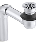 Offset Grid Drain For Bathroom Sink 6 Inch Clearance Polished Chrome ADA Compliant Solid Brass Overflow Easy Install