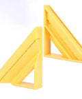 Pro Grade 45 Degree Tile Miter Tool With Precision Guide for seamless edge cuts, lightweight yellow ABS construction shown at an angle.