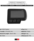 Ride Ready Electric Bicycle Display Meter EN06 LCD Screen, black plastic, with buttons, product specifications in view.