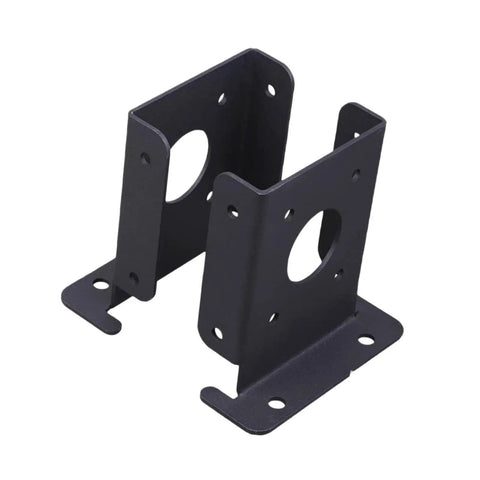 Two Pack Wood Fence Post Anchor Base Brackets For Pergola And Fence Posts Backyard Deck Projects, sturdy black metal hardware