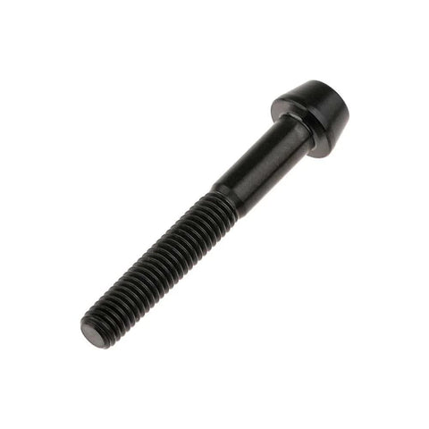 Close-up of Titanium M5x35mm DIN 912 Bolts 6Al4V Grade 5 Black Tapered Head 8.5x5mm 0.8mm Pitch 5mm Diameter