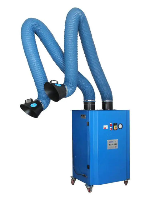 Mobile Welding Fume Extractor And Industrial Dust Collector With 3 Stage Filtration Pre Filter HEPA And Activated Carbon CE Certified