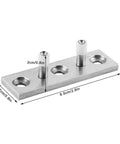 Stainless Steel Floor Guide Roller For Sliding Barn Doors, Heavy Duty Hardware With Double Wheel Design, Durable 304 Stainless, 2.6 Inch Long By 0.8 Inch Wide, Smooth Glide For Wooden Barn Doors.