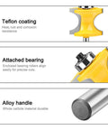 Bullnose Beading Router Bits Set For CNC And Handheld Routers, Five-Piece Carbide Tipped Beading Bit Set With 1/4 Inch Shank