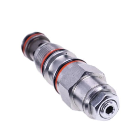 Tough As Nails Heavy Duty Counter Balance Valve 7011377 for JLG Towable Boom Lift close-up view of stainless steel valve with seals