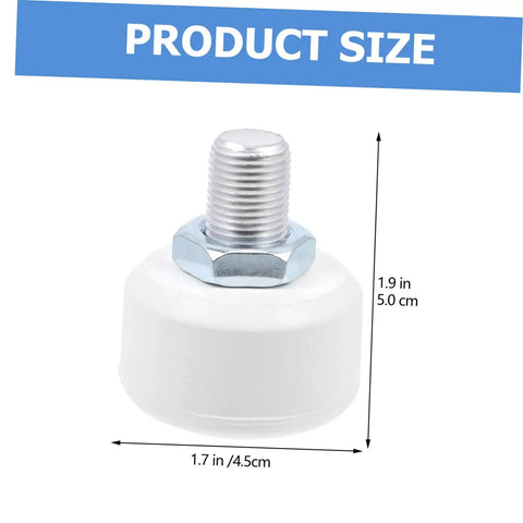 White rubber brake block with dimensions, part of the Rubber Brake Block Stopper Kit For Roller Skates And Quad Skates Adjustable Toe Stops.