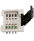 DFN8 WSON8 MLF8 MLP8 QFN8 to DIP8 socket adapter showing internal connectors, tape-free connection for 6x5mm and 8x6mm ICs