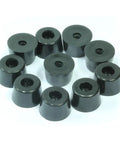 30 Pack Rubber Furniture Feet Bumpers With M4x30mm Hex Socket Screws And Nuts, Black Rubber Floor Protectors For Hardwood Floors