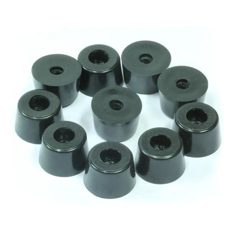 30 Pack Rubber Furniture Feet Bumpers With M4x30mm Hex Socket Screws And Nuts, Black Rubber Floor Protectors For Hardwood Floors