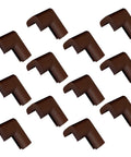 12 pieces of brown corner protectors for furniture edge guards baby proofing with impact absorption for desks tables chairs fireplaces kid proofing