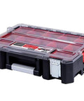 Heavy Duty Deep Tray Organizer Box With 15 Removable Cups For Hardware Plumbing Electrical Parts And Fasteners Grab And Go Pro Grade Tool Storage Case