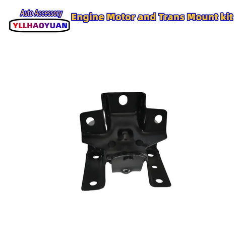 Front view of a single heavy duty engine mount for GM trucks and SUVs, visible black metal bracket, part of a set of 2.