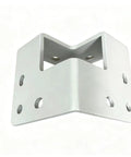 Heavy Duty 6 Inch Corner Welding Square Rock Solid Steel Fabrication Jig, white steel, features slots for easy mounting.