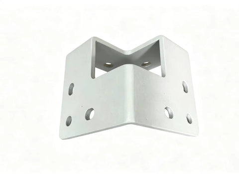 Heavy Duty 6 Inch Corner Welding Square Rock Solid Steel Fabrication Jig, white steel, features slots for easy mounting.