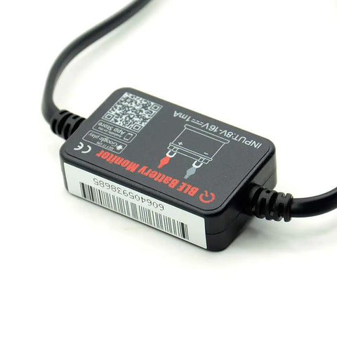 Heavy Duty Wireless Battery Monitor Smart Tester With Bluetooth For Lead Acid Packs showing compact design and connection cables.