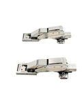 2 Pack Cabinet Hinge For Glass Doors, Galvanized Steel Furniture Hinge Set, 125 Degree Opening, side view of hinges