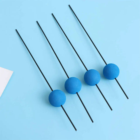 RC Helicopter Landing Training Gear Kit With Sponge Balls And Carbon Fiber Rods for stability on blue background