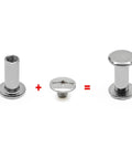 Heavy Duty Nickel Plated Binding Screw Posts Chicago Barrel Screws Bulk Kit 40 Piece components including screw post, barrel, and cap.