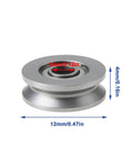 20 Pack V623ZZ V Groove Sealed Ball Bearings 12X3X4MM For CNC Routers And Linear Guide Tracks side view showing dimensions.