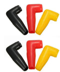 Ditch the exposed wiring! These 6 Pack Electric Guard Terminal Boots in black, red, and yellow, 36x70x10mm, PVC for winches.