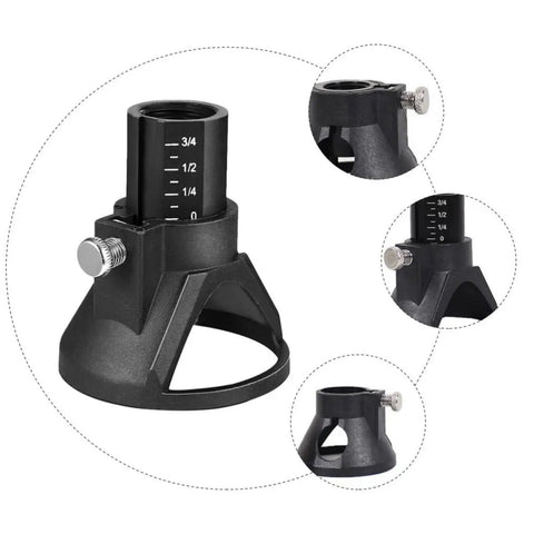 Heavy Duty 2 Pc Black Plastic Electric Drill Locator And Horn Cover For Die Grinder Rotary Tool Polishing Guide Attachment detailed view