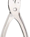 Tiny One Eighth Inch Circle Hole Paper Punch, Compact Handheld Metal Puncher with Eight Sheet Capacity, silver finish
