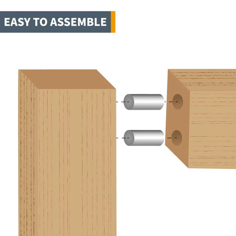 Hardened Steel Dowel Pins 1/2 Inch Heat Treated Precision Alignment Pins, 4 Pack For Hinges and Joints Assembly Illustration