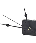 Black Ultra Quiet Quartz Clock Movement Replacement Kit with Silent Wall Clock Mechanism Hands and Motor Kit Easy Repair Parts visible.