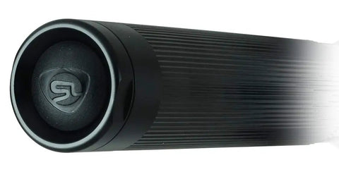 Close-up of grip and button of Stinger DS HL Beast Mode Rechargeable LED Flashlight With Dual Switches, 800 Lumens