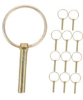 12 Piece Beefed Up Tractor Trailer Hitch Pins Kit With Heavy Duty Retaining Pins And Rings, Quick Install Trailer Coupler Pins shown