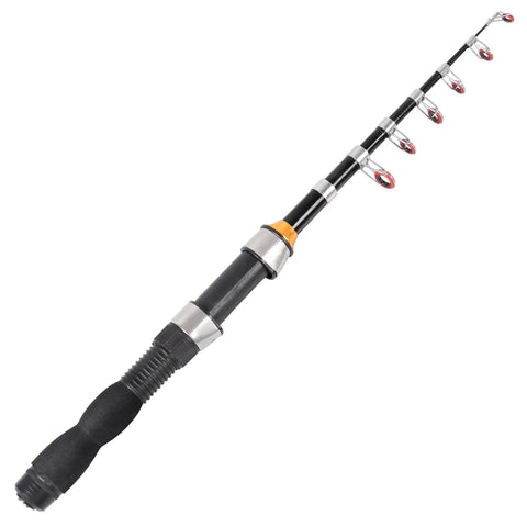 Ultra Lightweight Telescopic Fishing Rod for Saltwater and Freshwater Collapsible and Extendable to Four Point Nine Feet
