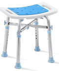 Heavy Duty Shower Chair 500lb Capacity, Padded Bath Seat With 6 Height Adjustable Tubes, Tool Free Assembly, Anti Slip Shower Bench For Inside Shower
