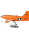 Side view of Bell X-1 3D Metal Model Kit For Hobbyists Unassembled No Glue Required Easy Clip Parts With Tweezers Ideal For Ages 14 And Up