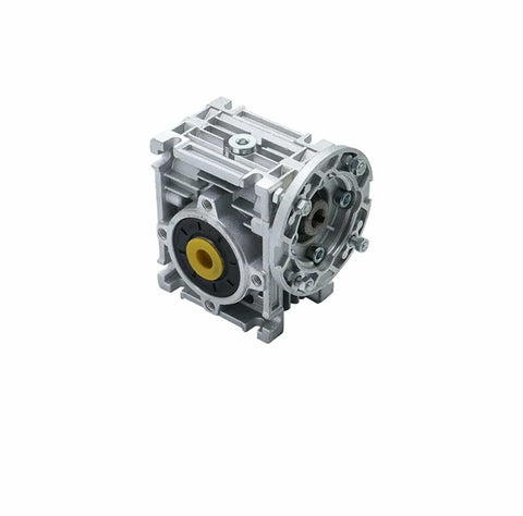 Round Flange Worm Gearbox Reducer for Industrial Use with 30 to 80 to 1 Ratios Input Options 14mm 19mm 24mm and 25mm Output