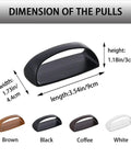 Dimensions of 6 Pack Self Stick Cabinet Handles And Drawer Pulls With Adhesive, Drill Free Installation in black and other colors