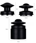 Upgrade Your Daily Grind With This Premium 58mm Espresso Accessories Kit, Spring Loaded Tamper, Wdt Tool, Dosing Funnel, And Wooden Stand For That Smooth Pro Barista Pull Every Single Time - Black 58mm espresso tamper showing dimensions.