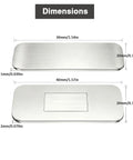 Dimensions of 8 Pack Ultra Thin No Drill Magnetic Cabinet Door Catches With Invisible Adhesive Tape, stainless steel, 39mm and 40mm sizes.