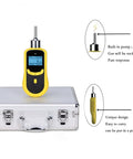 Handheld Carbon Monoxide Detector 0 to 1000 ppm CO Gas Tester with LCD Display, Audible Visual and Vibrating Alarm, on metal case