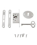 Vintage Style Drawer Lock Set With Keys Five Piece Hardware Includes Locks Hinges Handles And Padlocks For Small Boxes Cabinets