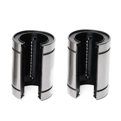 Open Linear Sliding Bearings For Rods And Rails LM10UUOP LM12UUOP LM13UUOP LM16UUOP LM20UUOP Open Type Motion Guides For Ultra Smooth Precise Linear Movement And Easy Alignment 4 To 10 Piece Pack, two open linear ball bearings