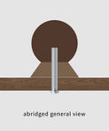 Illustration of 10 Pack Walnut Wood Sphere Cabinet Pulls With Copper Base 1.18 Inch Drawer Knobs for dresser installation