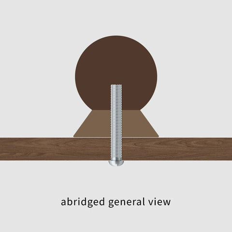 Illustration of 10 Pack Walnut Wood Sphere Cabinet Pulls With Copper Base 1.18 Inch Drawer Knobs for dresser installation