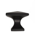 Heavy Duty Modern Square Cabinet Knob 1 1/4 Inch Solid Cast Iron Pack Of 10 Rustic Black Rust Resistant Hardware Side View