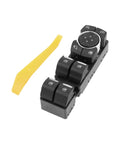 Driver Side Power Window Switch Fits Ford F-150 2021 To 2023 Replaces ML3Z-14529-BE BD with yellow trim tool for installation.