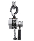 Heavy Duty Chain Hoist Tensioner 0.25T And 0.5T Models With 1.5 Meters Length showing steel hook and chain mechanism.